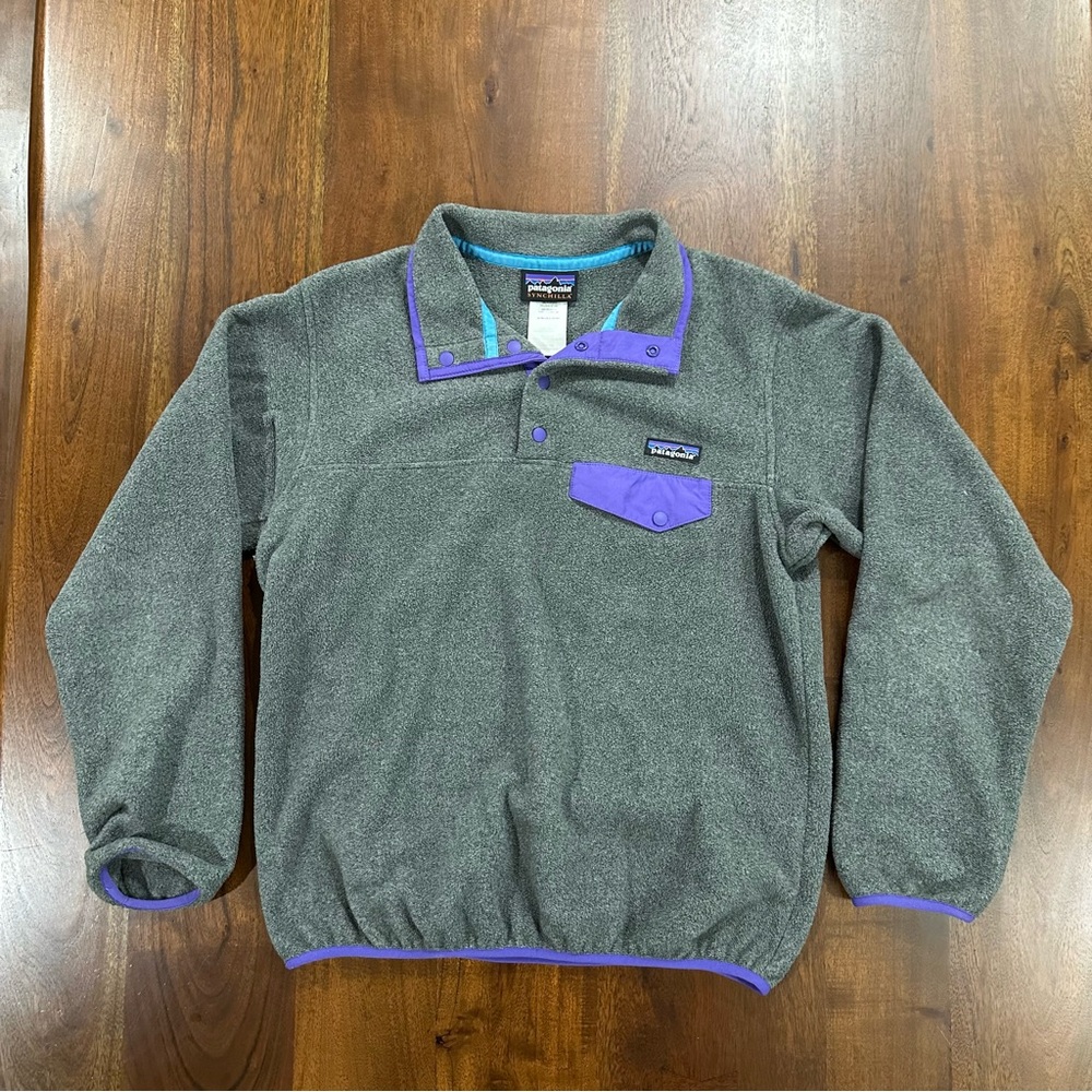 Patagonia Fleece Snap Synchilla Pullover Sweater Jacket Granola Women’s Sz Small